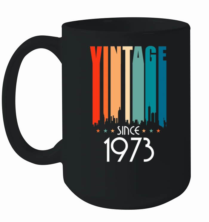 1973 Vintage born in Retro age Birthday gift idea Ceramic Mug