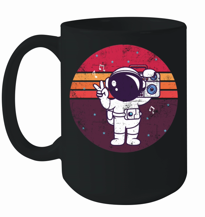 Music Astronaut Vintage Ceramic Mug