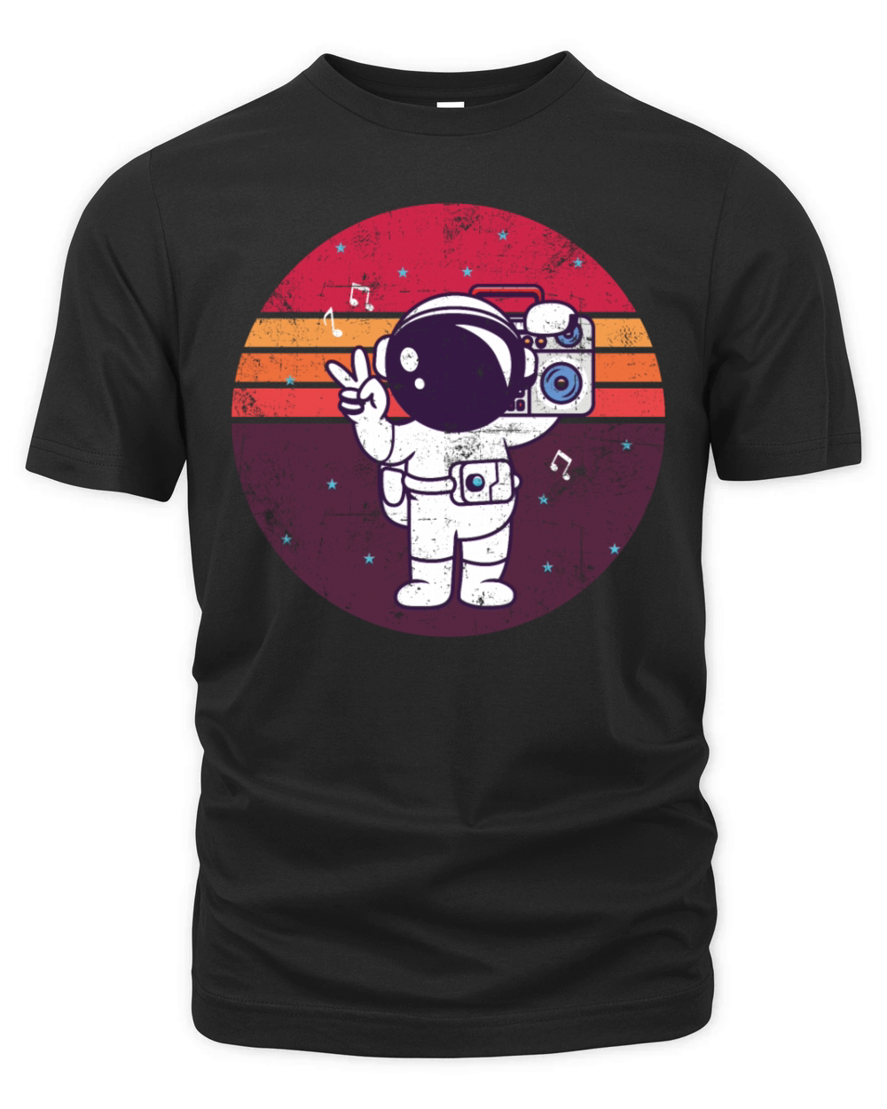 Music Astronaut Vintage Organic Unisex T-shirt