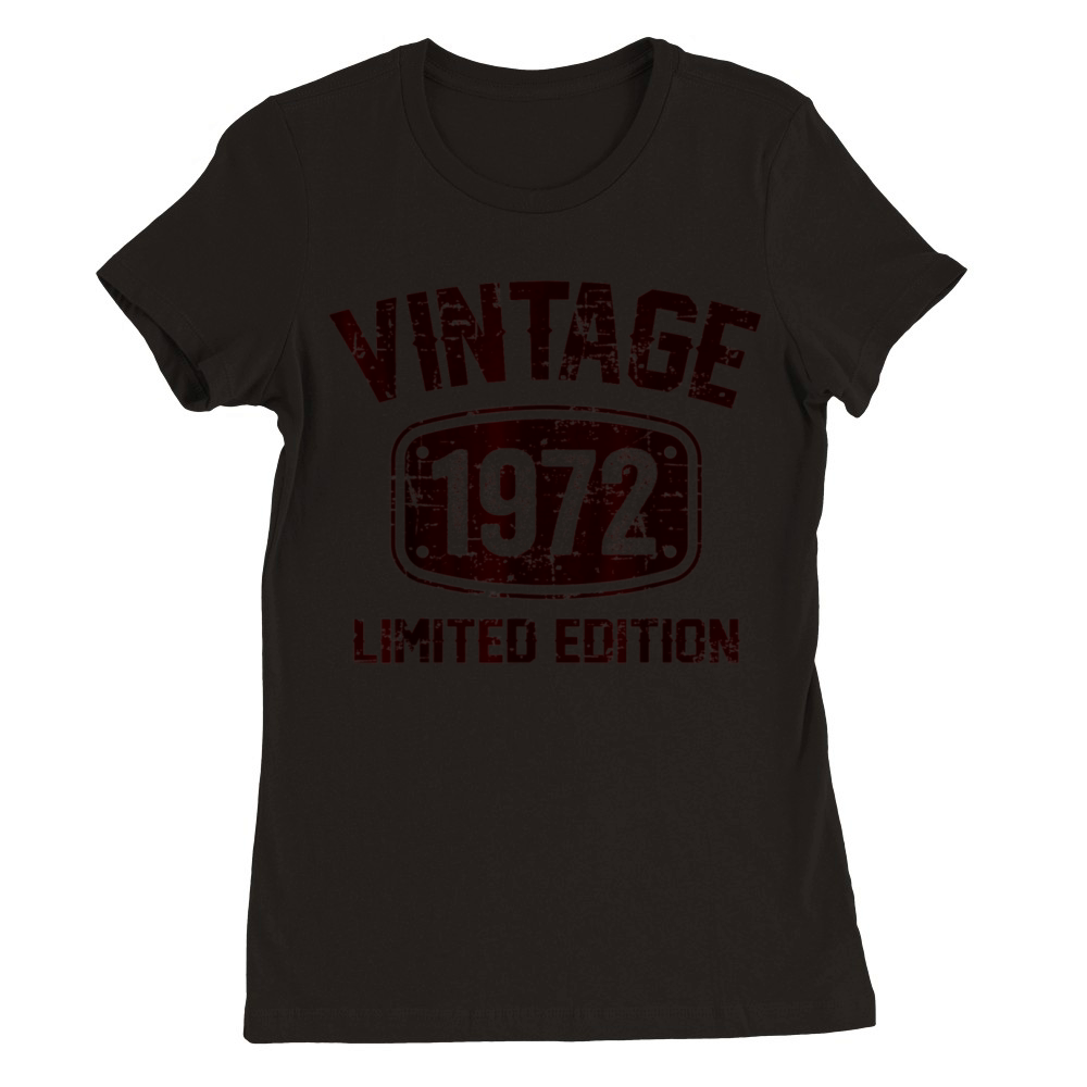 51 Years Old Vintage 1972 Limited Edition Premium Womens Crewneck T-shirt