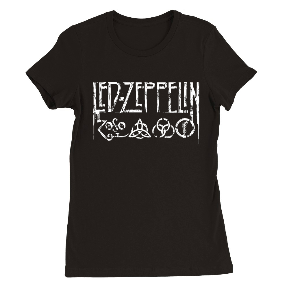 DISTRESSED VINTAGE LED ZEPPELIN WOMEN Premium Womens Crewneck T-shirt