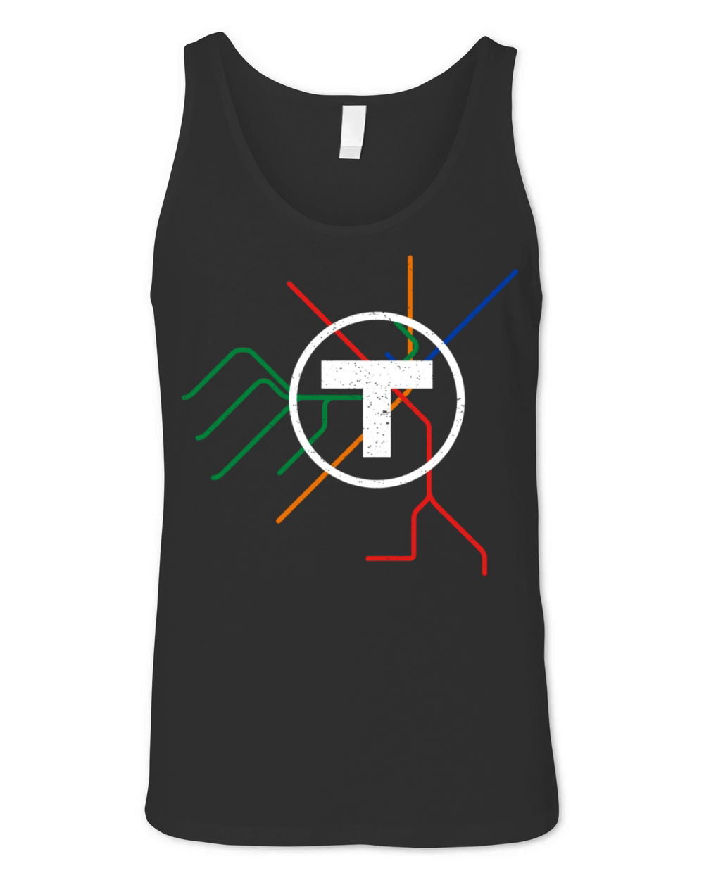 Boston T Subway Map Vintage Mbta Unisex Jersey Tank