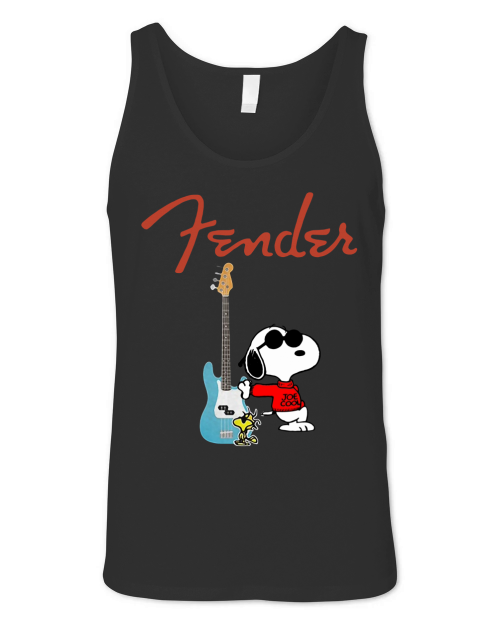 Snoopy Guitar Player Fender Unisex Jersey Tank