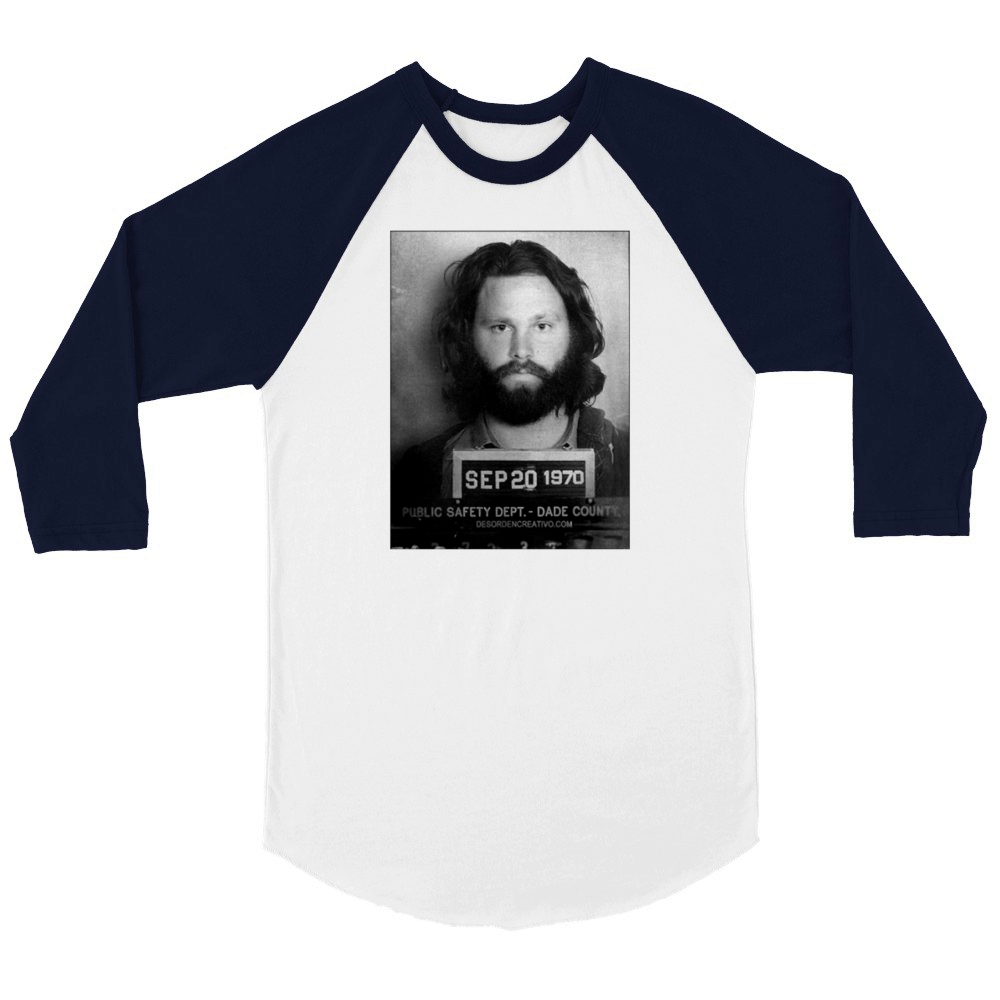 jim morrison Unisex ¾ sleeve Raglan T-shirt