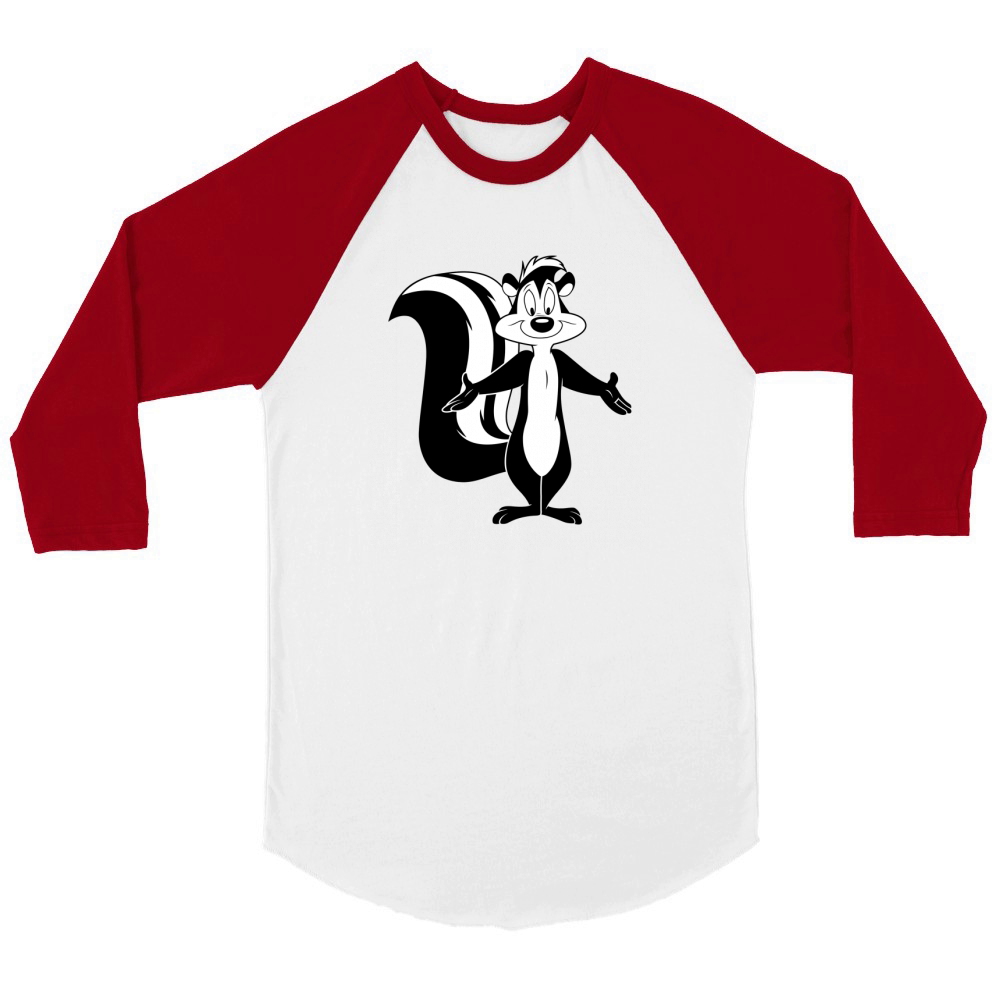 Pepe Le Pew Funny Unisex ¾ sleeve Raglan T-shirt