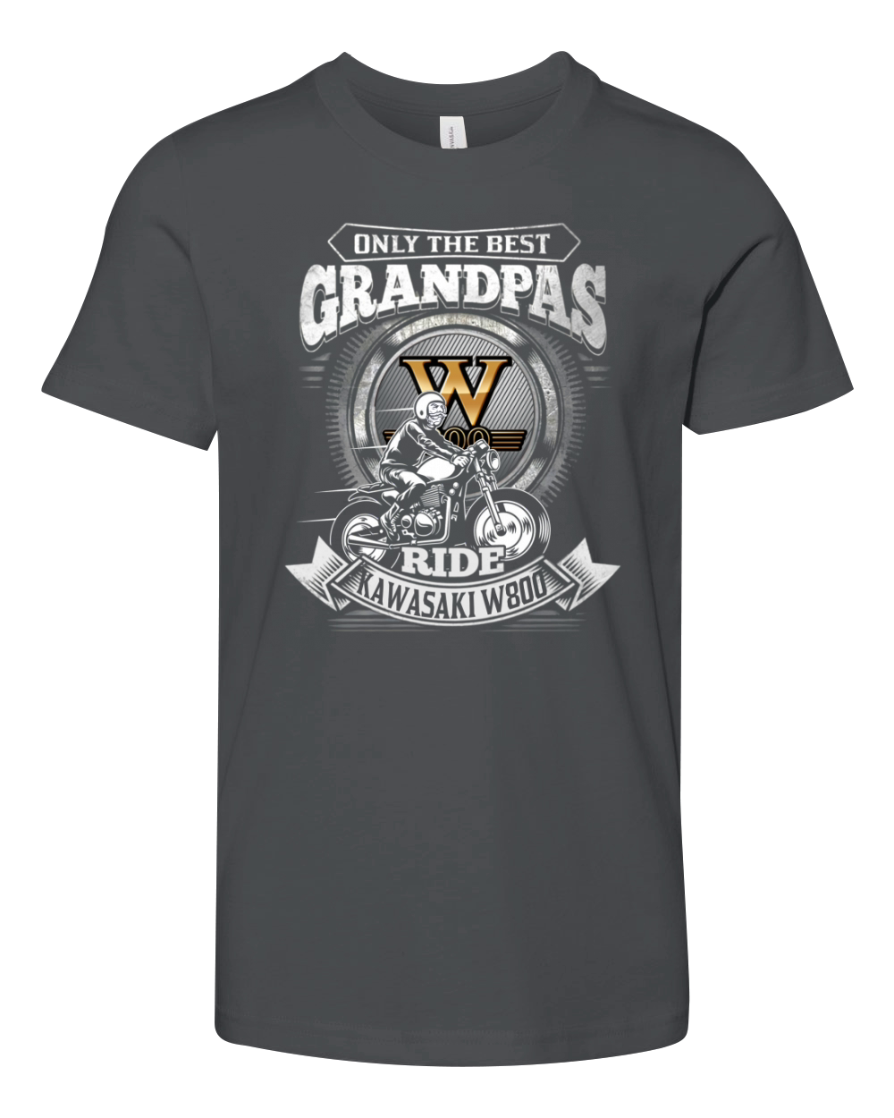 BEST GRANDPAS KAWASAKI W800 Youth Unisex Jersey Tee