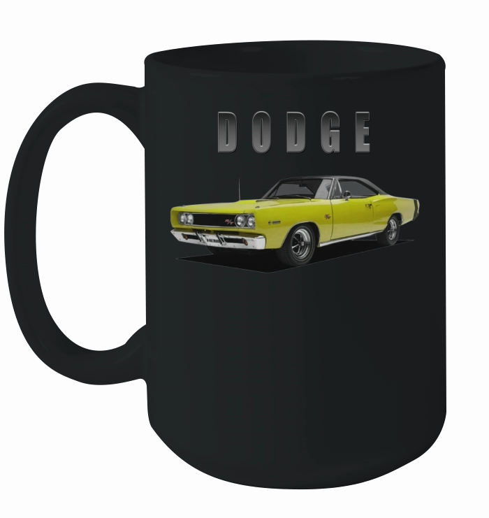 1968 Dodge Coronet RT Yellow Ceramic Mug