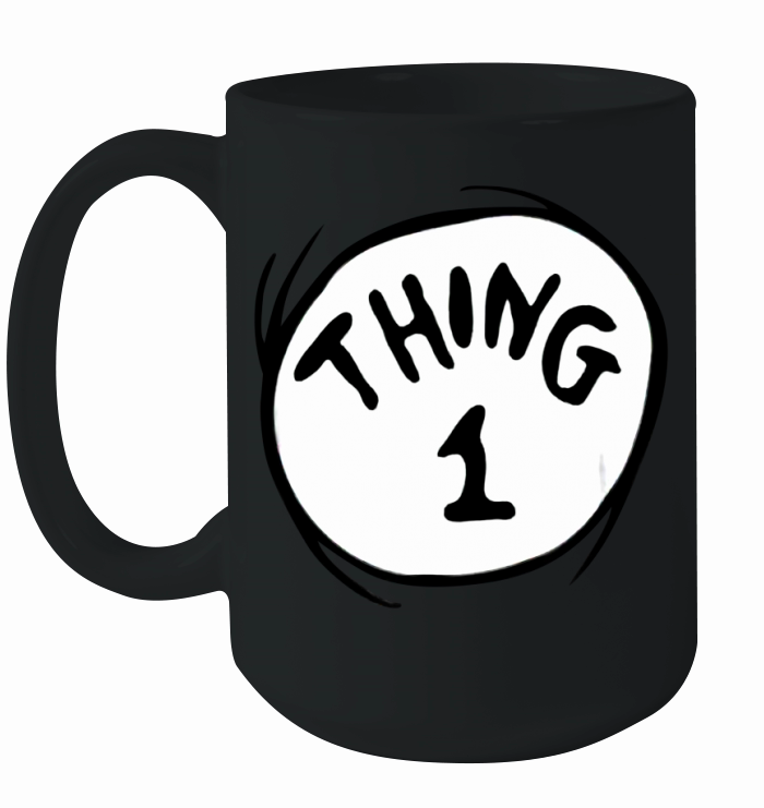 Dr Seuss Thing 1 Emblem RED Ceramic Mug