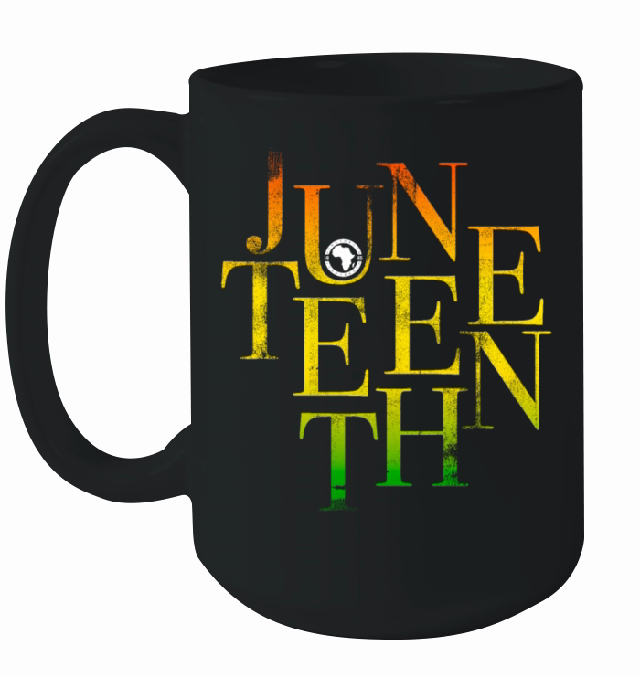 Juneteenth Letters Black History June 19 Vintage Ceramic Mug