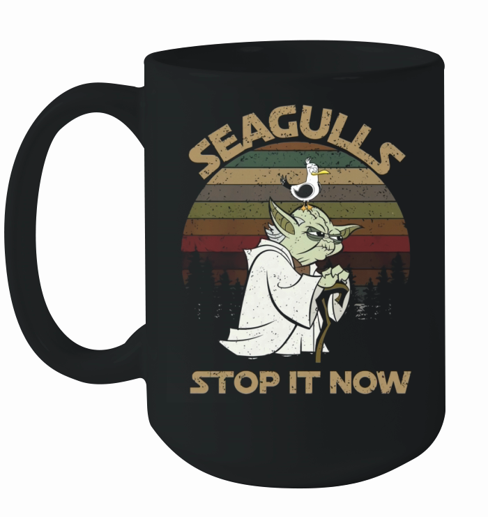 Yoda Seagulls stop it now vintage shirt Ceramic Mug