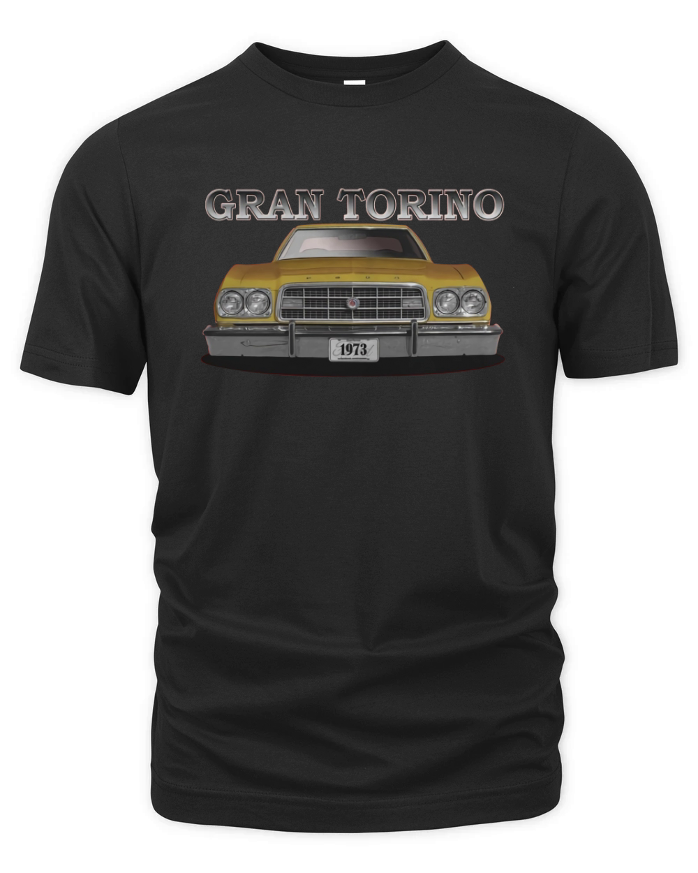 1973 Ford Gran Torino Front Gold Organic Unisex T-shirt