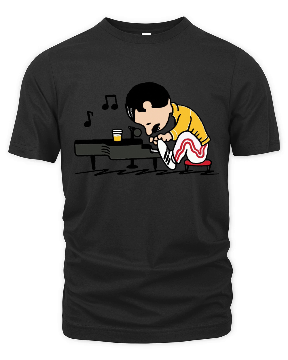 Freddie Mercury in the form of Schroeder playing piano Organic Unisex T-shirt