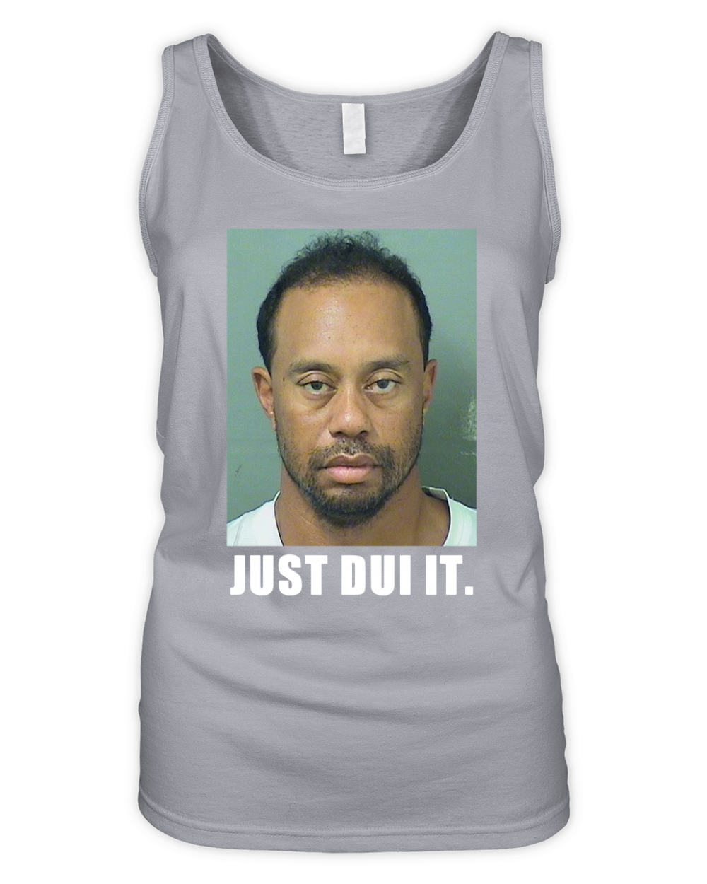 Tiger Woods Mugshot Just Dui It White T Shirt Organic Women's Tank Top