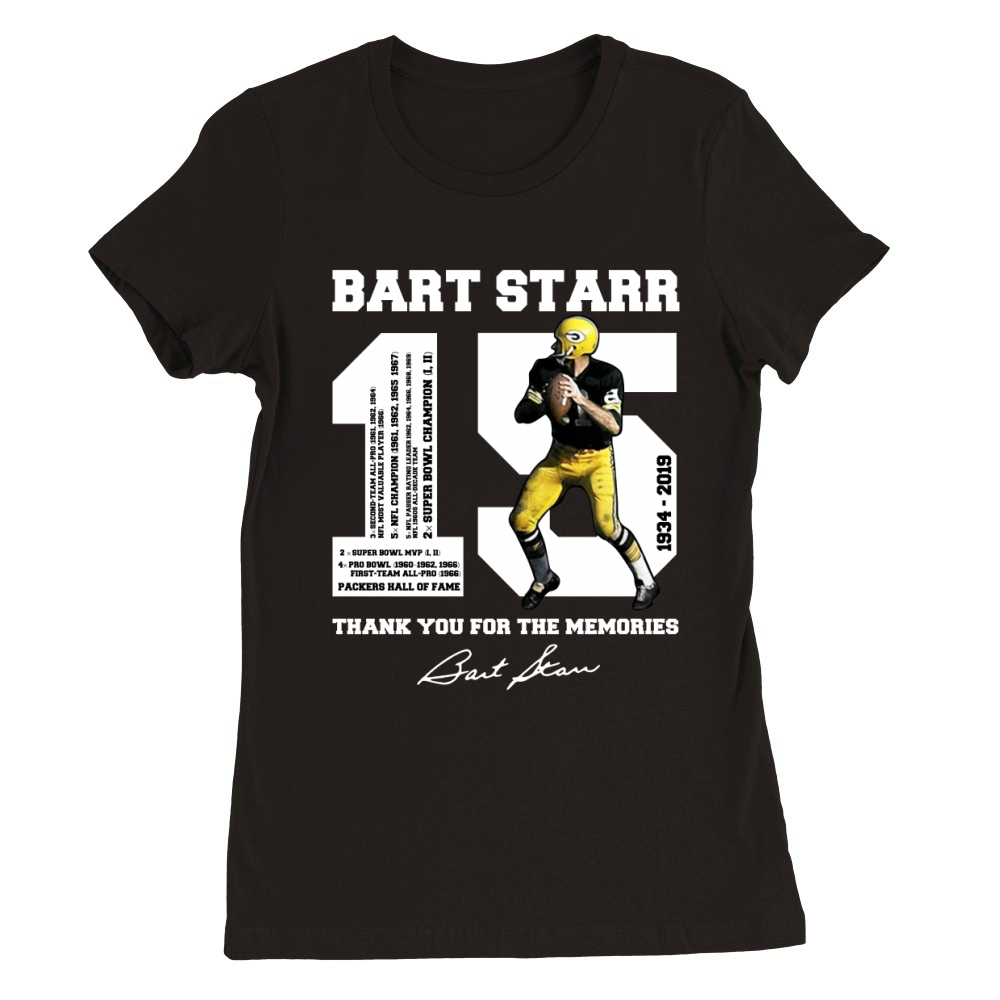 Bart Starr 15 1934 – 2019 thank you for the memories Premium Womens Crewneck T-shirt