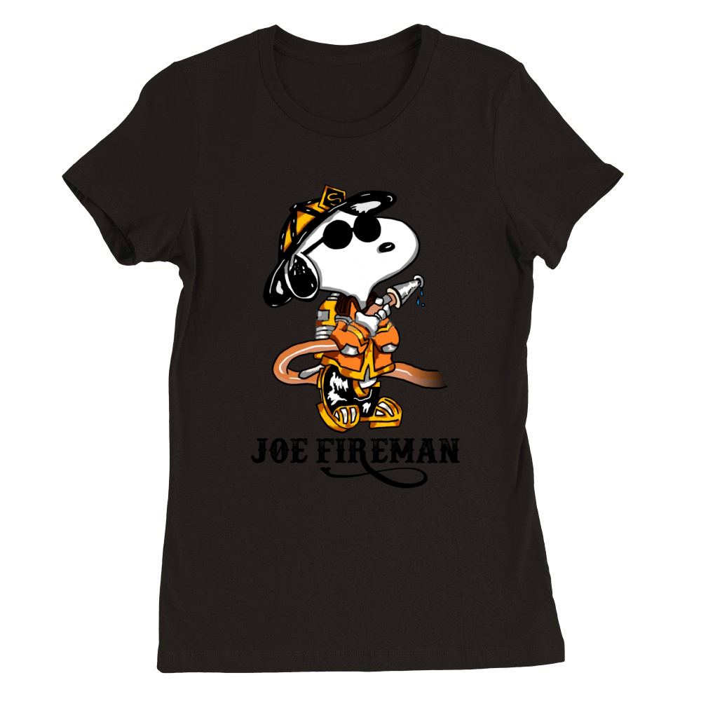 JOE FIREMAN SNOOPY Premium Womens Crewneck T-shirt