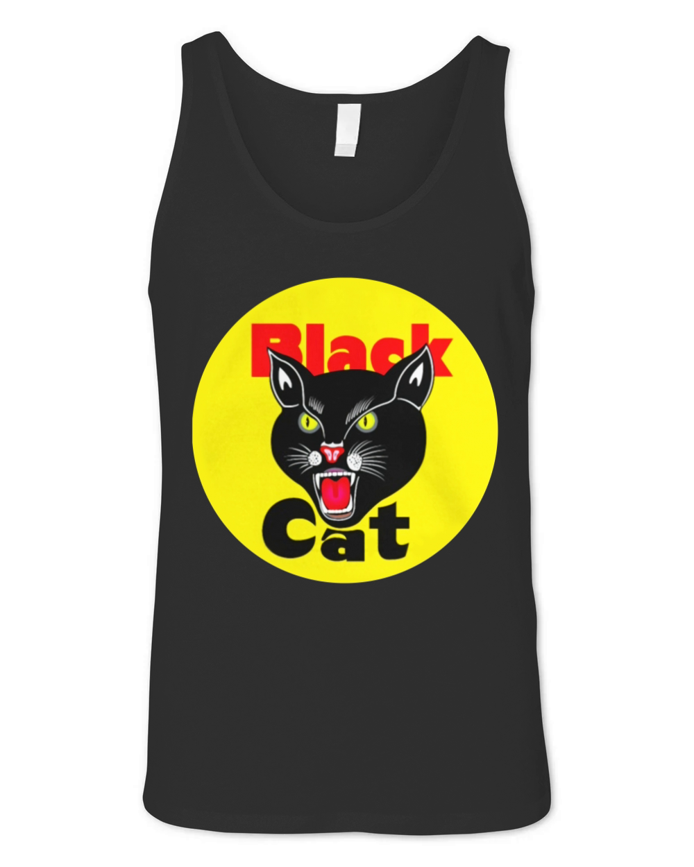 Black Cat Fireworks Firecracker T shirt Unisex Jersey Tank