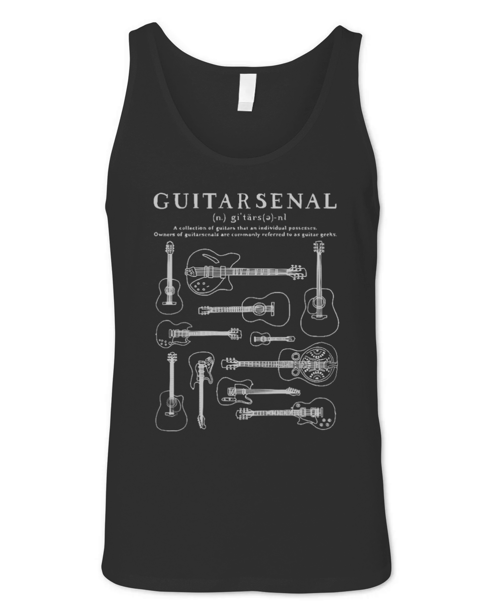 Guitarsenal Shirt by Tony Polecastro Unisex Jersey Tank