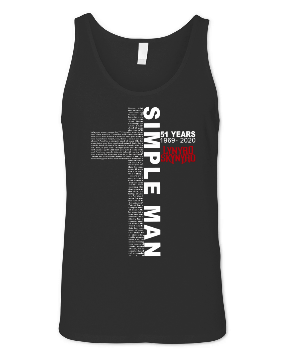 Simple Man 51 Years 1969-2020 Lynyrd Skynyrd shirt Unisex Jersey Tank