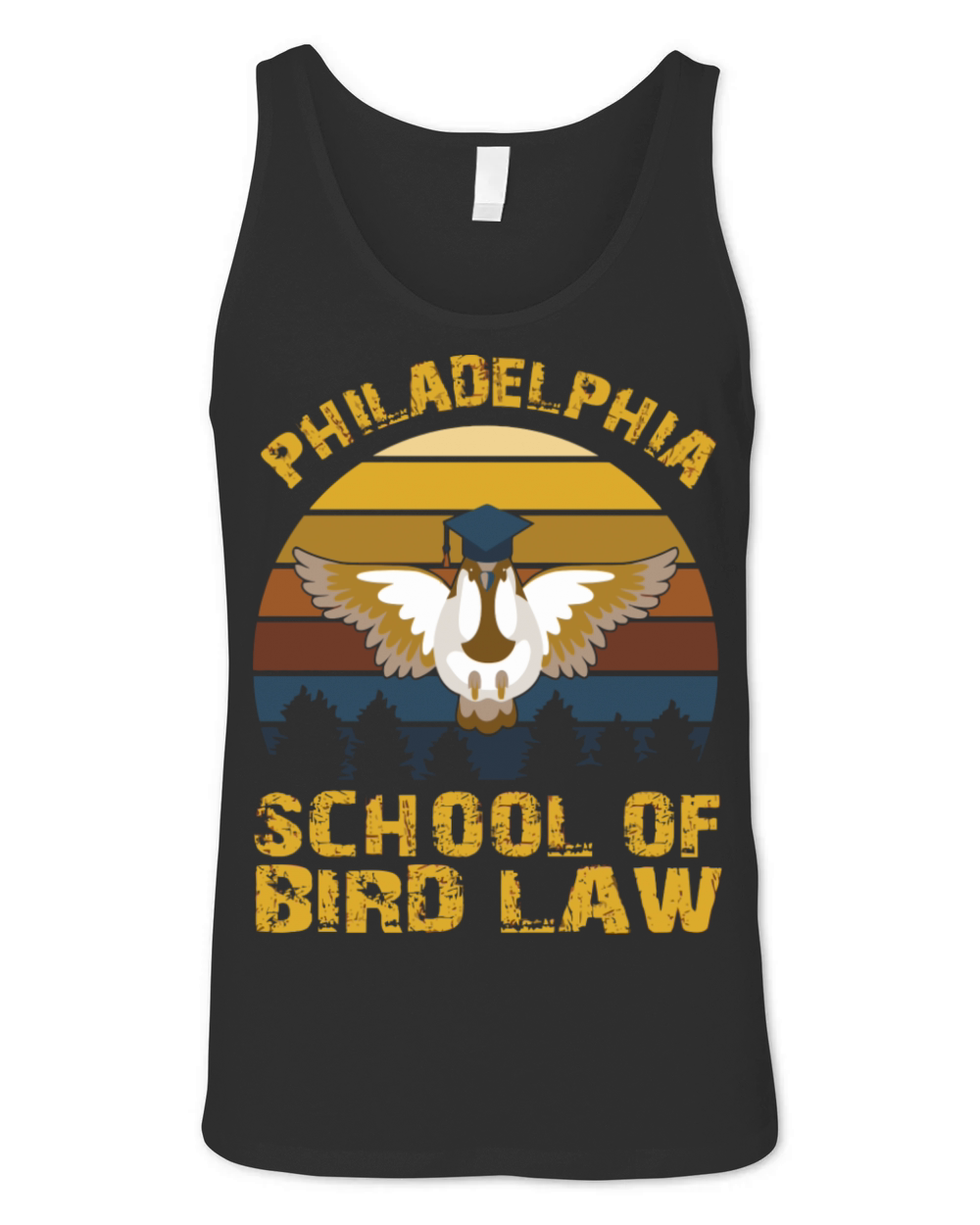 Vintage Philadelphia School Of Bird Law For Nature Unisex Jersey Tank