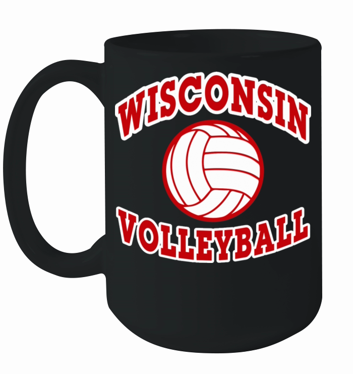 Wisconsin Volleyball Classic Style Ceramic Mug