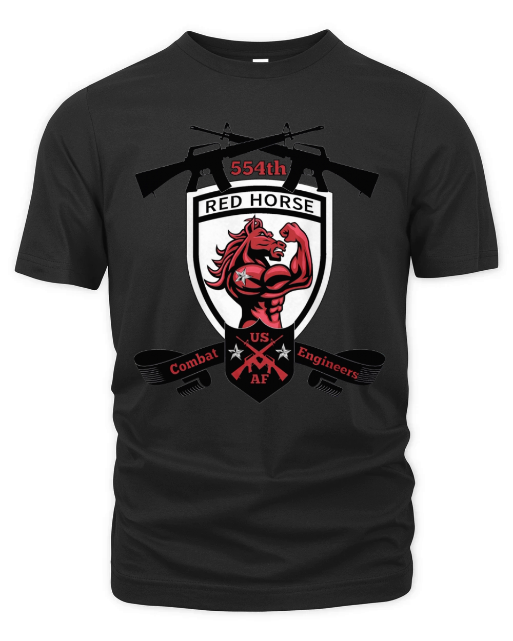 554th REDHORSE - Combat Engineers Organic Unisex T-shirt