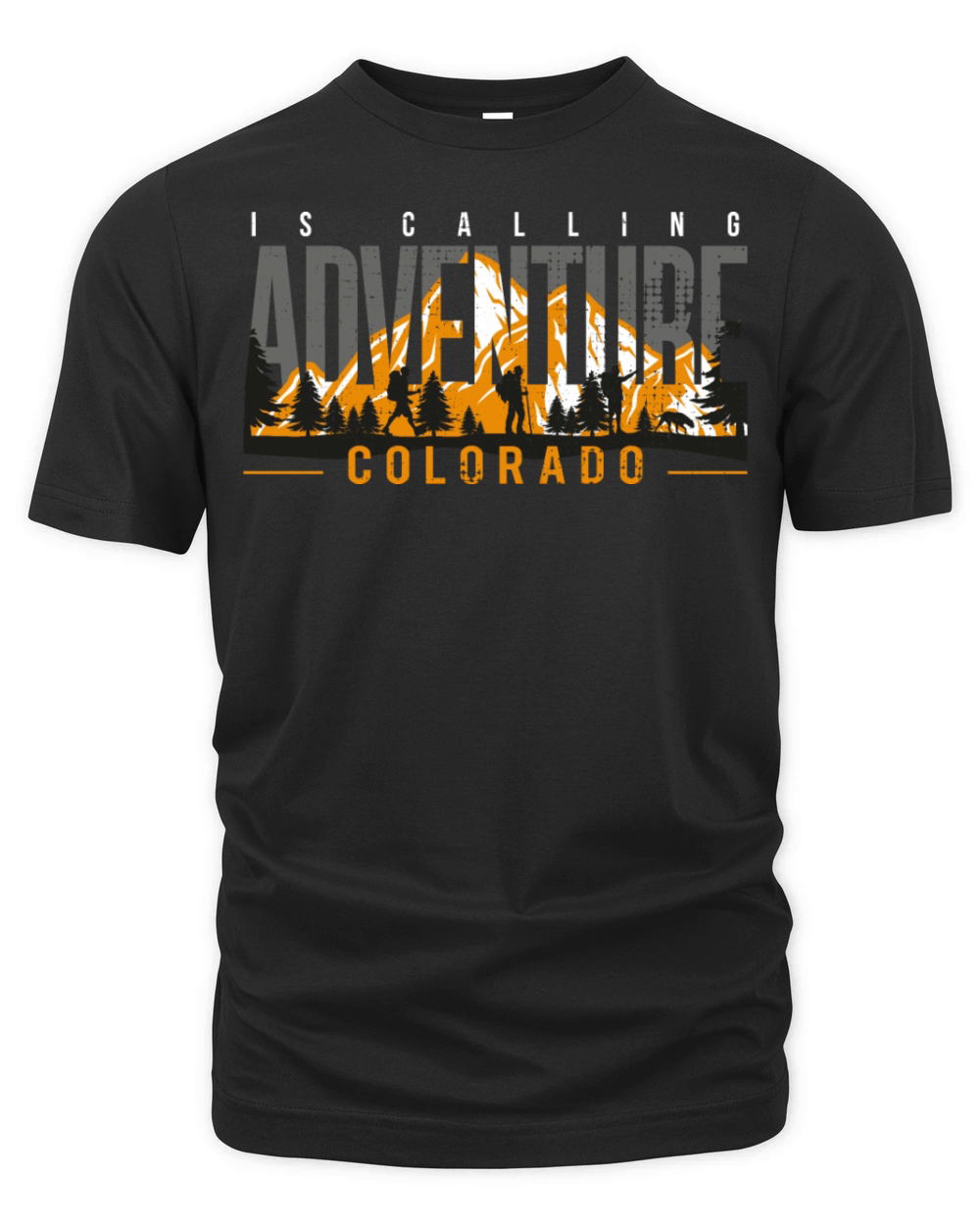 Adventure is calling Colorado Outdoor Mountain Organic Unisex T-shirt