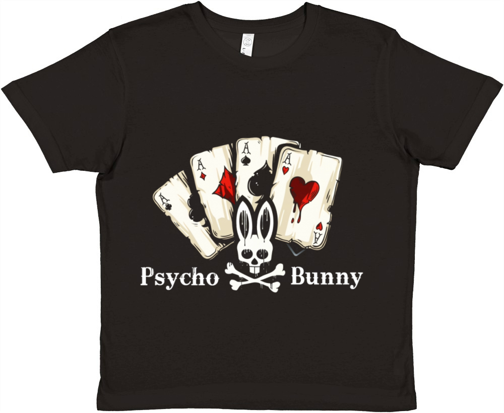 Psycho Bunny Gambler Funny Premium Kids Crewneck T-shirt