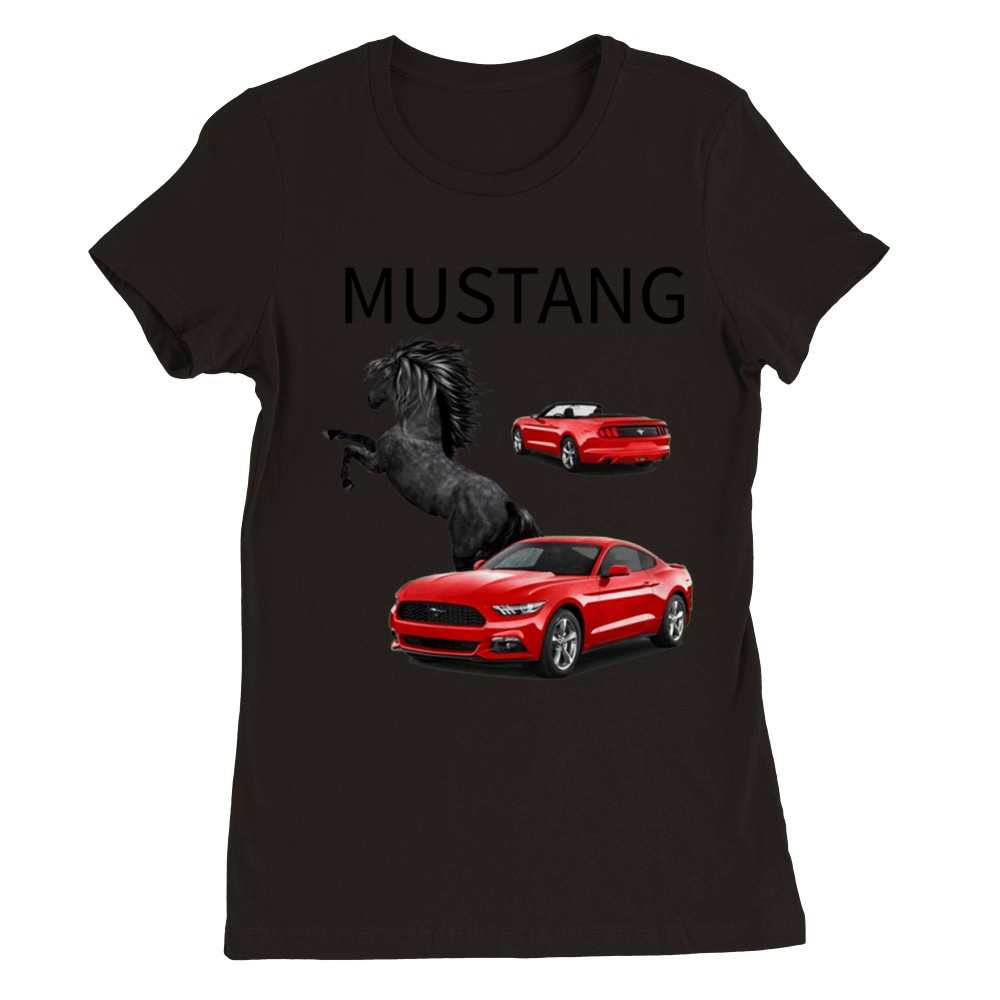 RED MUSTANG 2 Premium Womens Crewneck T-shirt