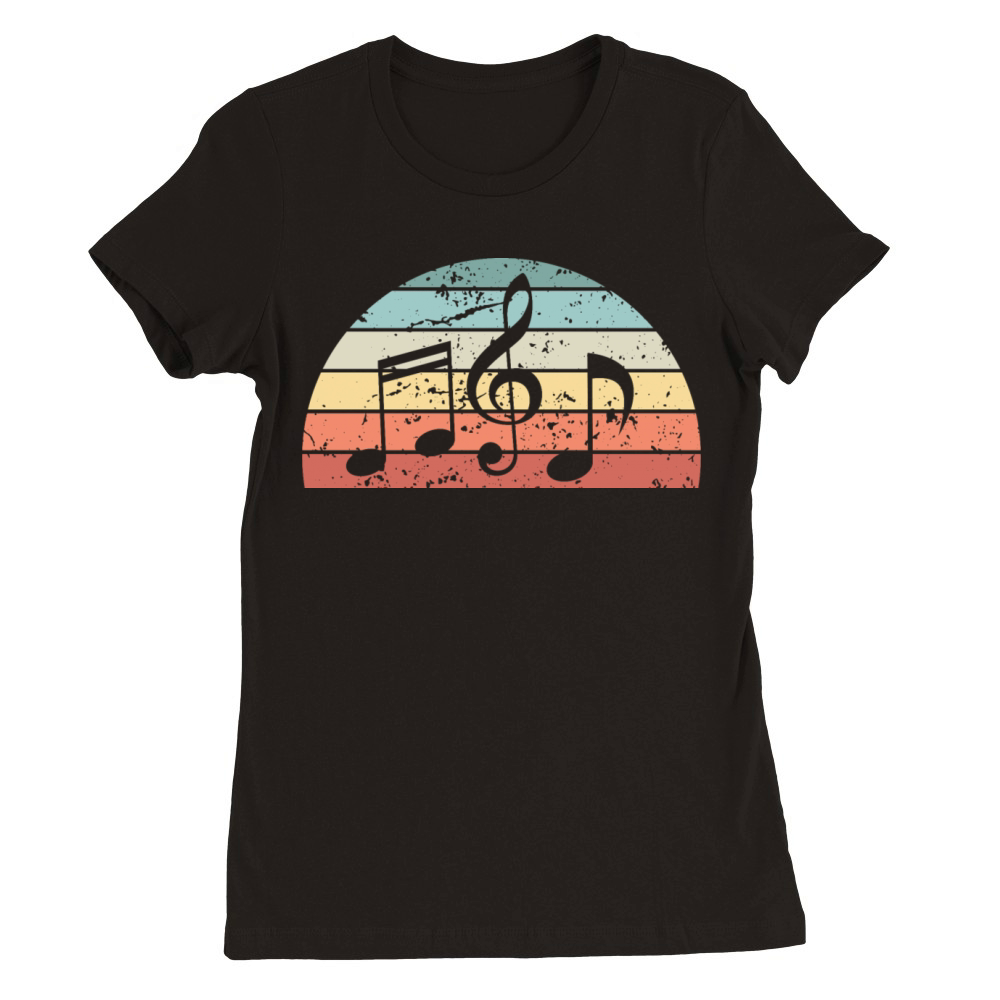 Retro Music Sunset Vintage musician Sunrise Premium Womens Crewneck T-shirt