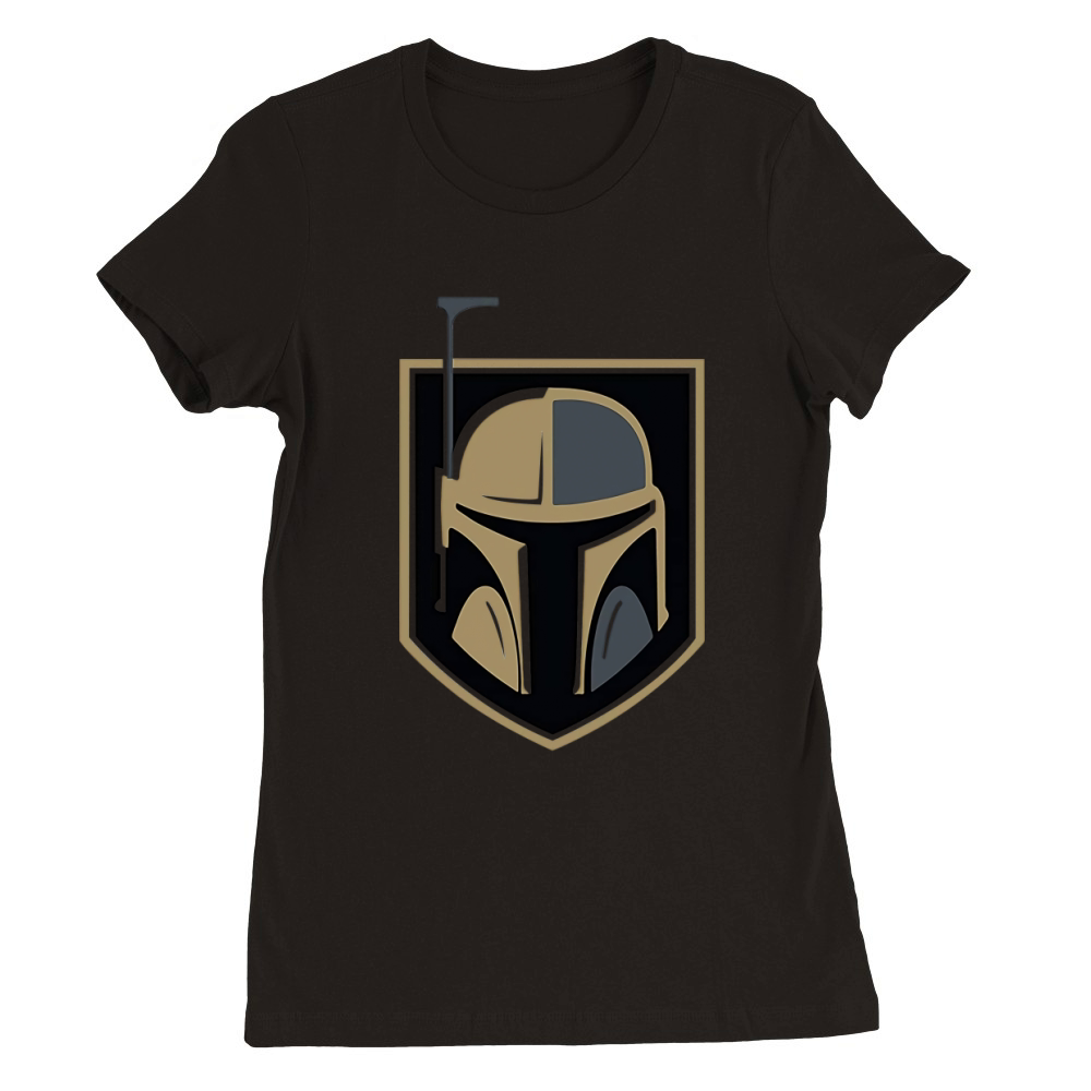 The Mandalorian Boba Fett Golden Knights Fan Premium Womens Crewneck T-shirt