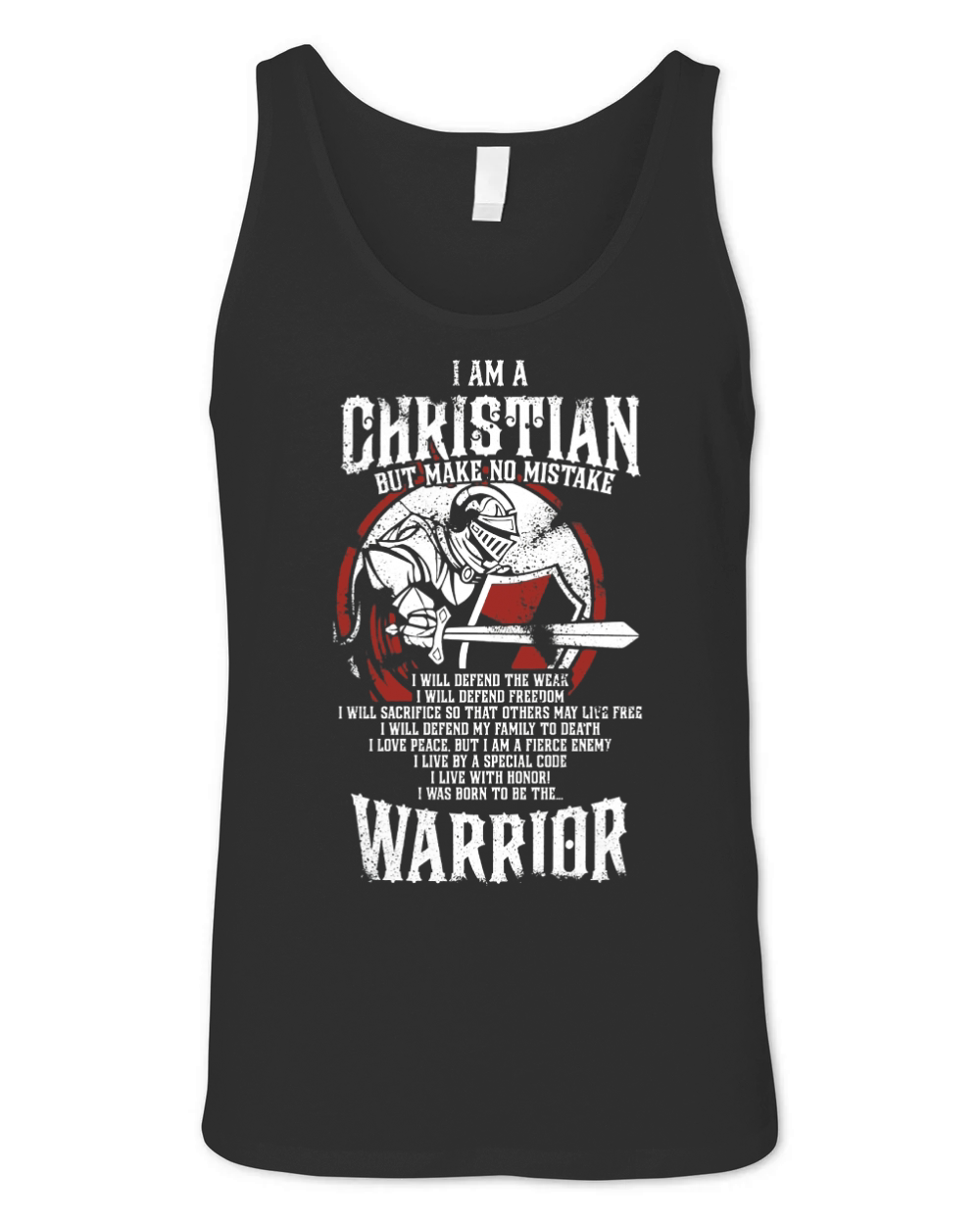 I am a Christian - The crusader - Warrior - Shirt Unisex Jersey Tank