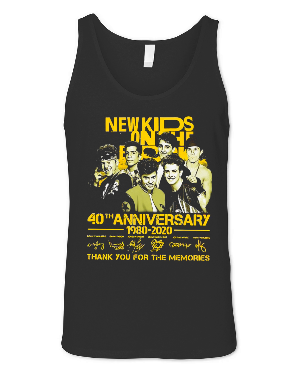New Kids on the Block 40th anniversary 1980-2020 signatures shirt Unisex Jersey Tank