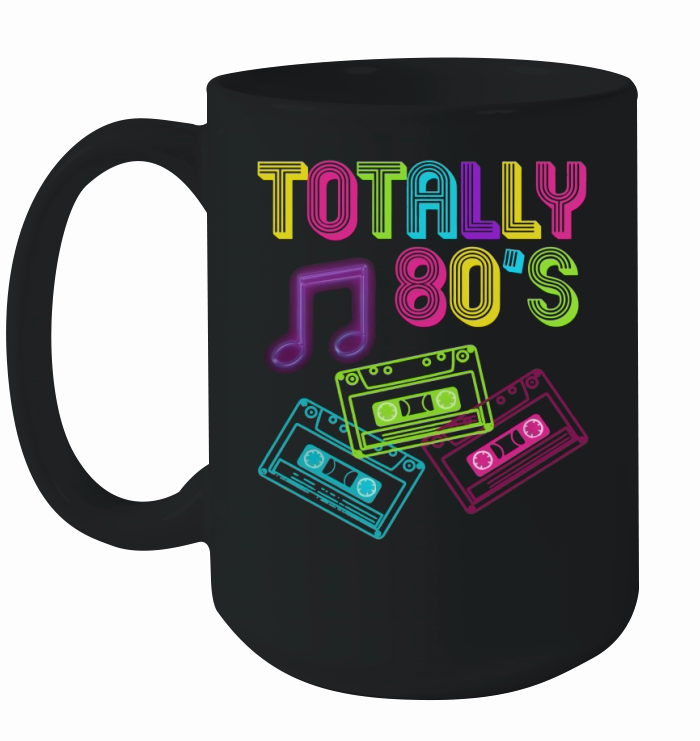 Totally 80's Neon Music Ceramic Mug