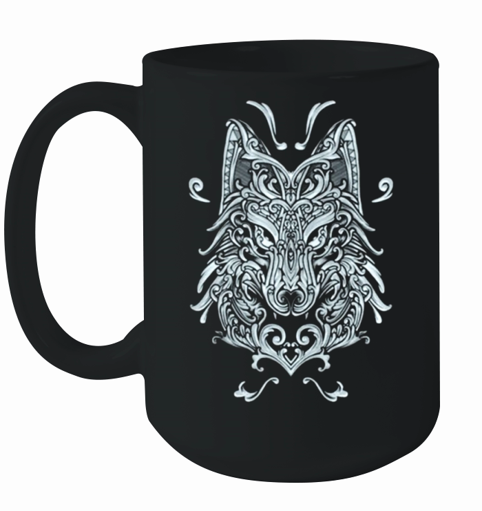 Wolf, Wolf Art, Wolf Drawing - Kids' Ho Ceramic Mug