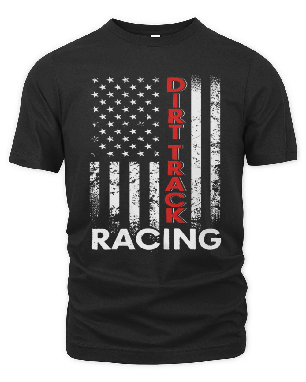 Dirt Track Racing American Flag Organic Unisex T-shirt