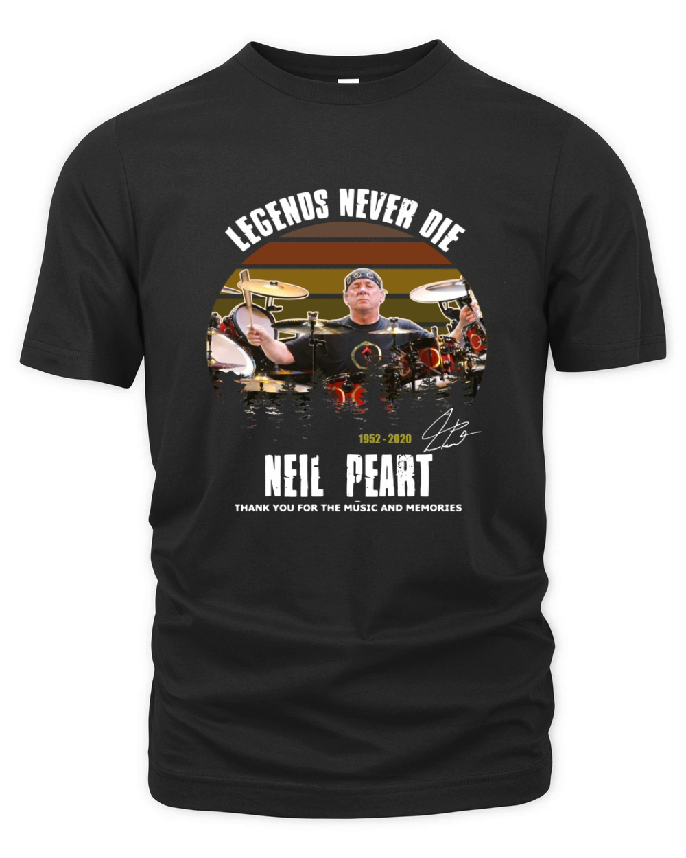 Legends Never Die Neil Peart Organic Unisex T-shirt