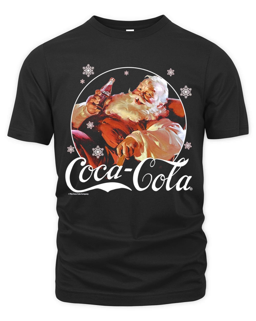 Original Coca-Cola Vintage Relaxing Santa Christmas Graphic sweater Organic Unisex T-shirt