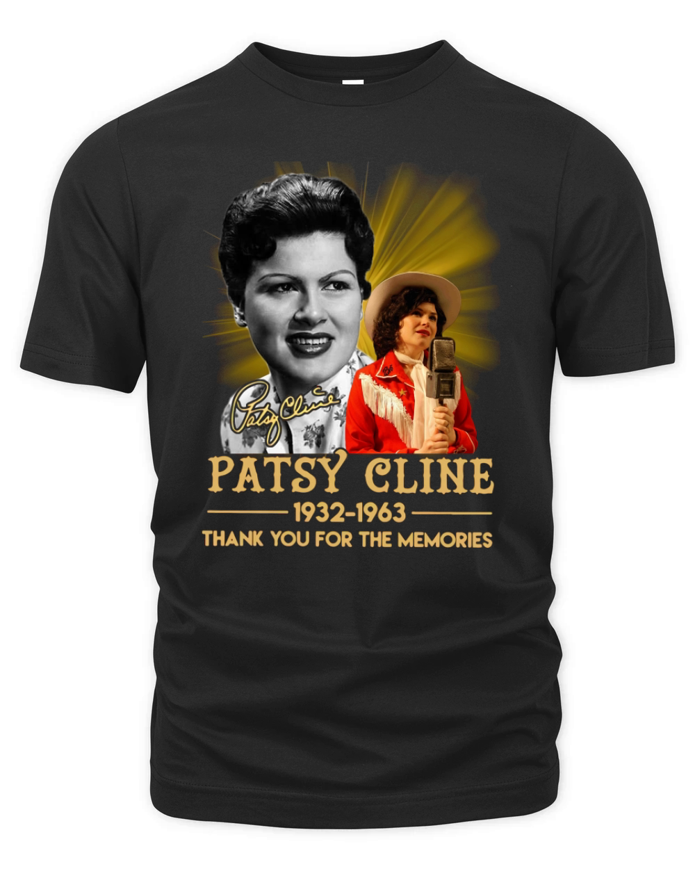 Patsy Cline 1932 1963 thank you for the memories signature Organic Unisex T-shirt