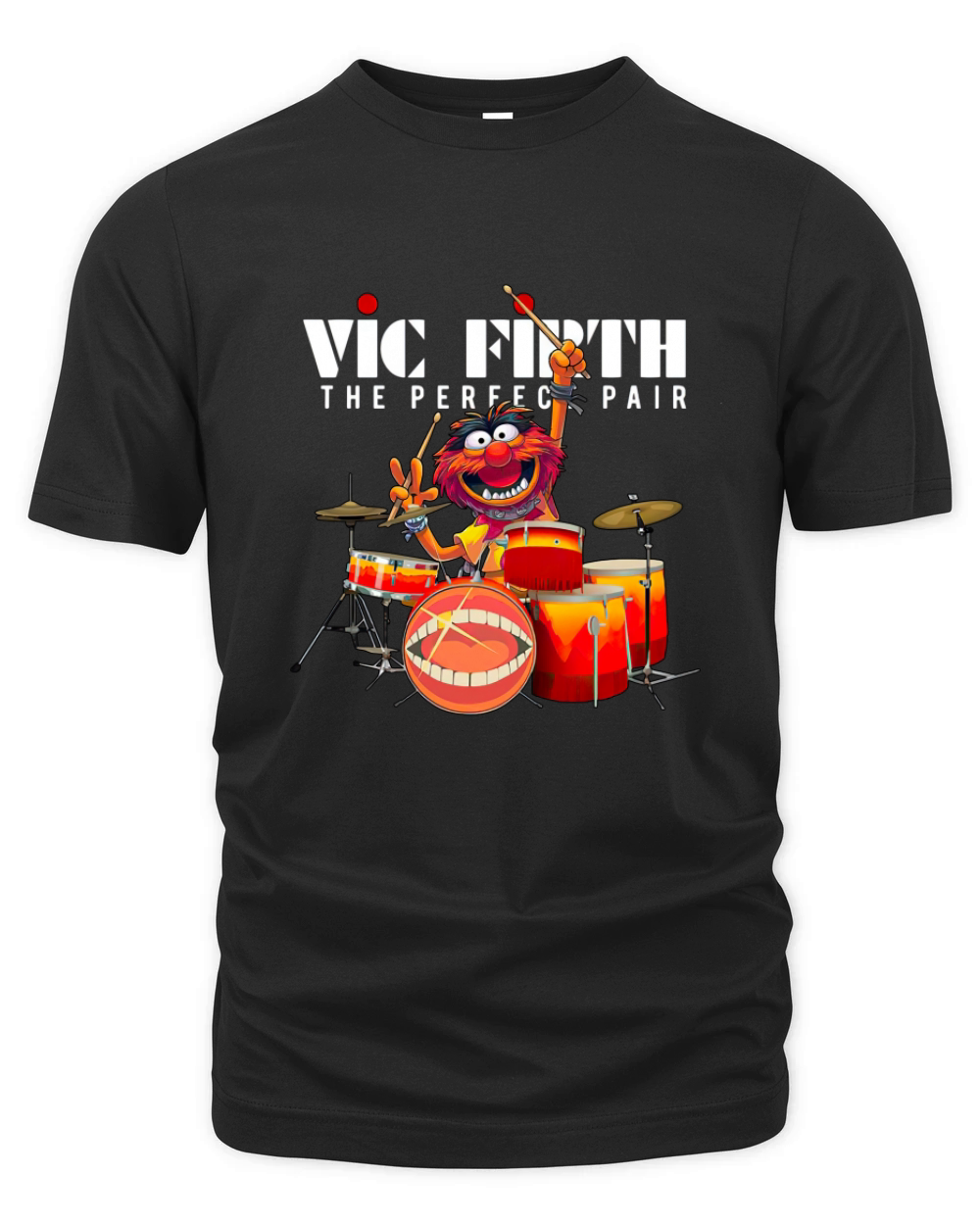 The Muppet Show Animal Playing Vic Firth The Perfect Pair Drums Shirtc Organic Unisex T-shirt