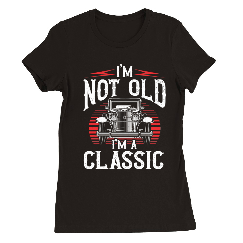 Love Hot Rod Classic Car Vintage Hotrod Premium Womens Crewneck T-shirt