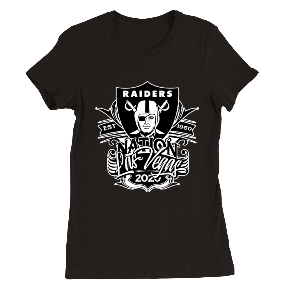 Raider Nation Las Vegas 2020 - Trucker Cap Premium Womens Crewneck T-shirt