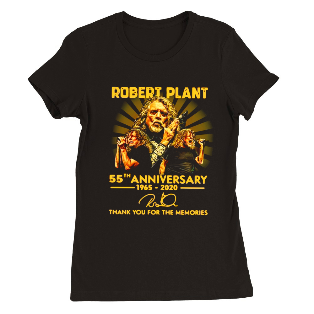 Robert Plant 55th anniversary 1965 2020 thank you for the memories Premium Womens Crewneck T-shirt