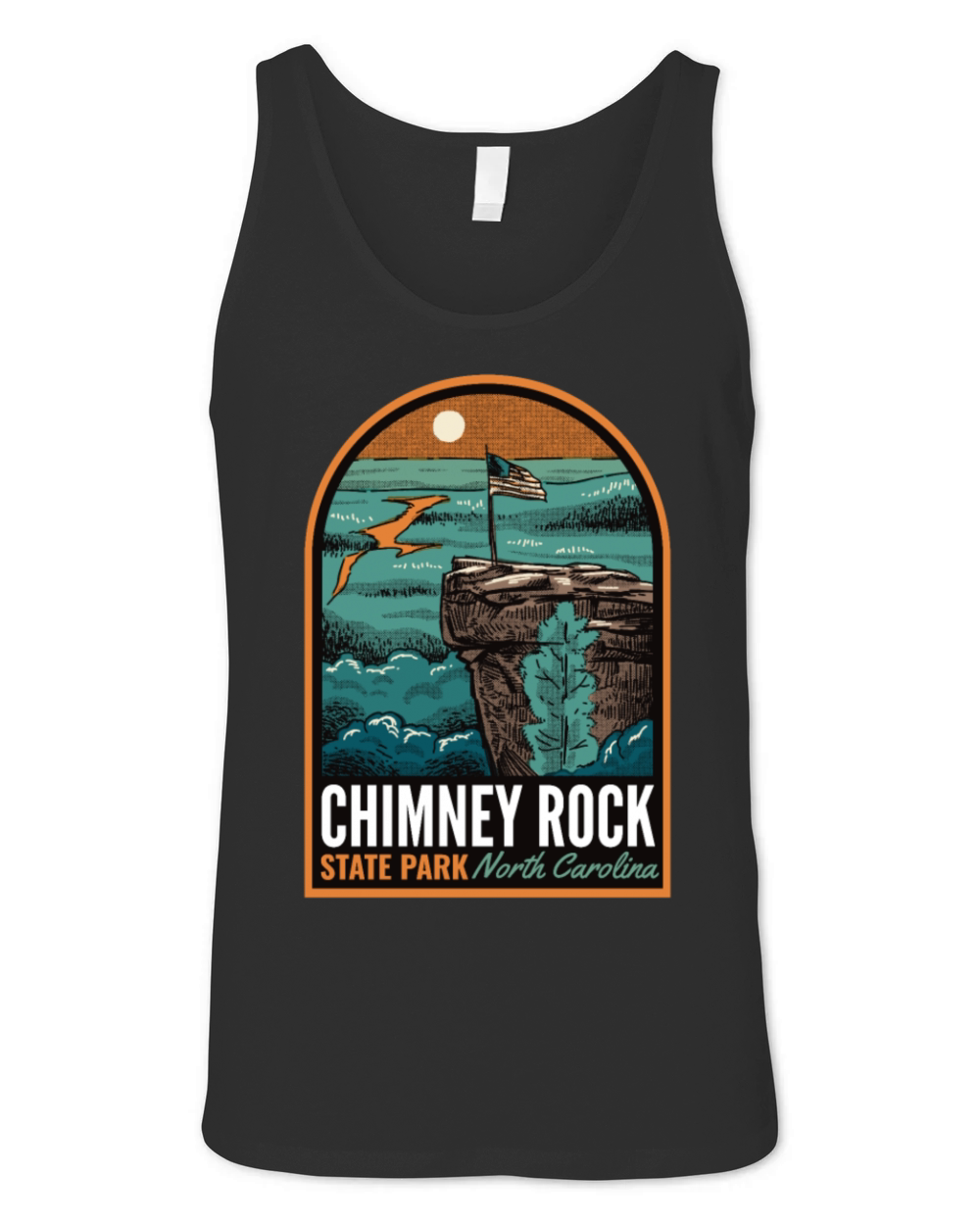 Chimney Rock State Park NC Vintage Unisex Jersey Tank