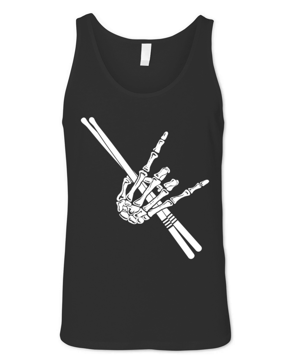 Skeleton Drummer Halloween Rock drummer Halloween Unisex Jersey Tank
