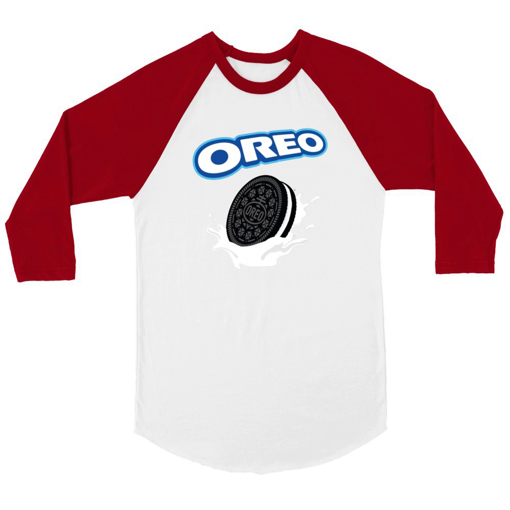 Oreo Logo with dunk Unisex ¾ sleeve Raglan T-shirt