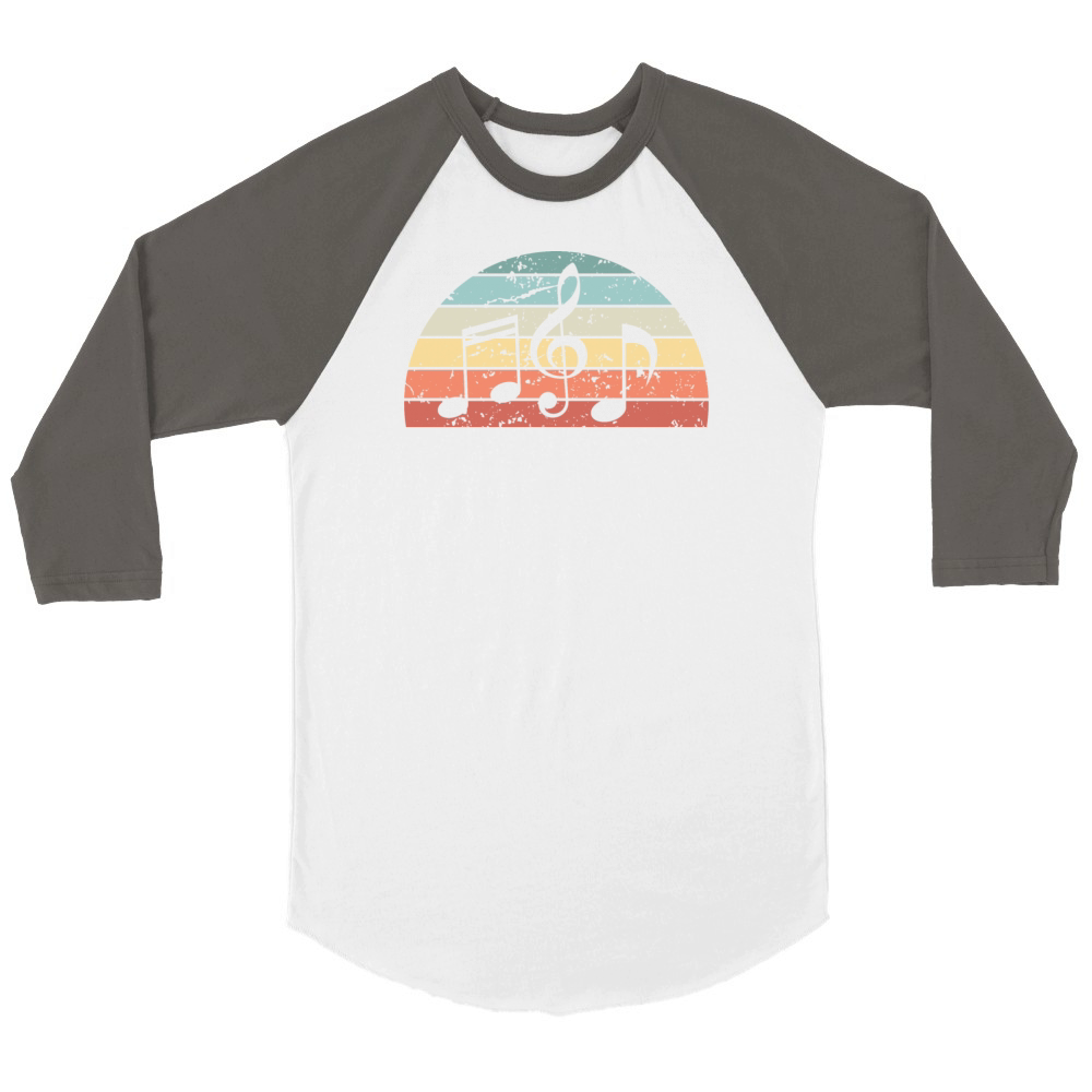 Retro Music Sunset Vintage musician Sunrise Unisex ¾ sleeve Raglan T-shirt