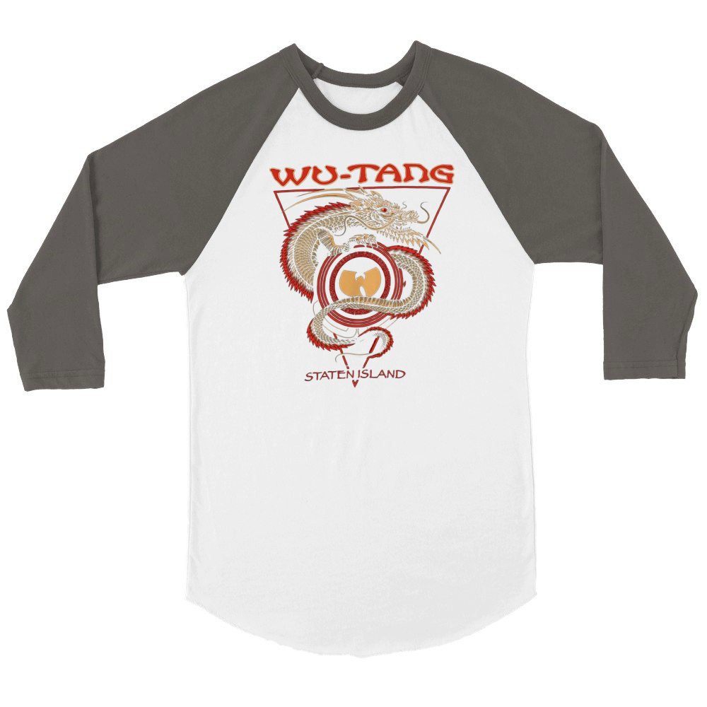 Wu Tang Clan Staten Island Dragon Unisex ¾ sleeve Raglan T-shirt