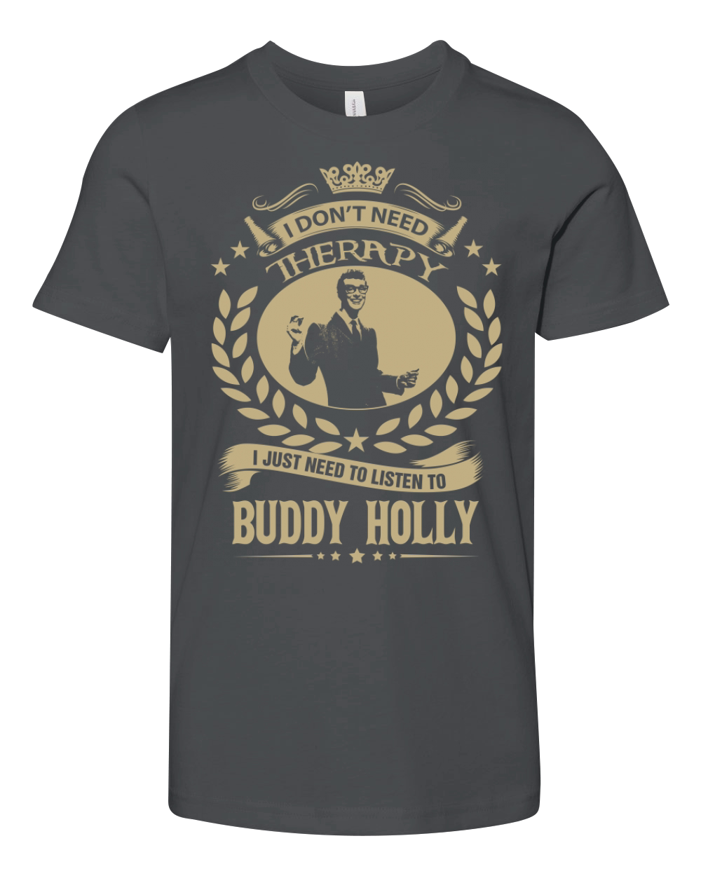 I Dont Need Therapy I Just Need To Listen To Buddy Holly TShirt Youth Unisex Jersey Tee