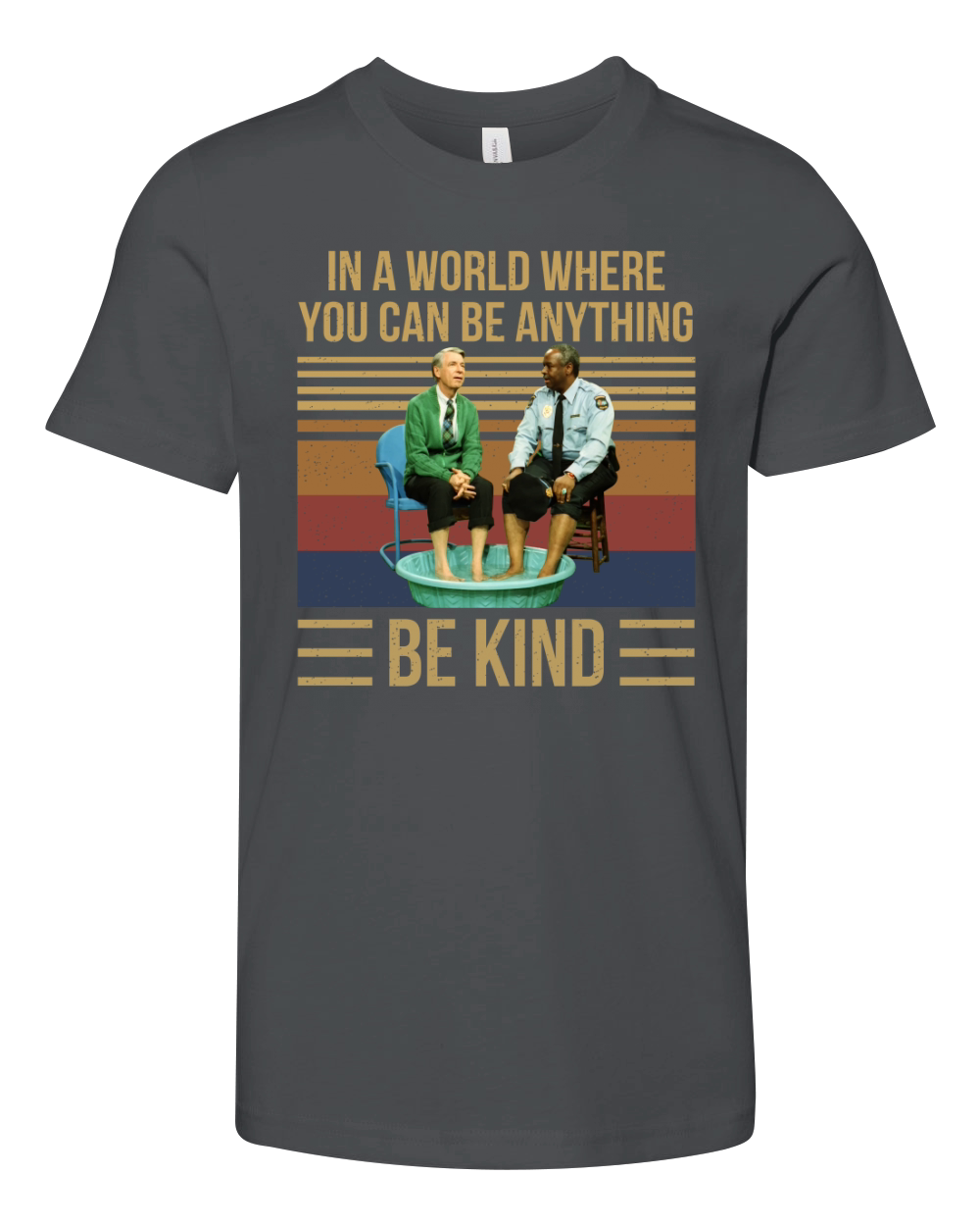 Mr Rogers gay police in a world where you can be anything be kind vintage Youth Unisex Jersey Tee
