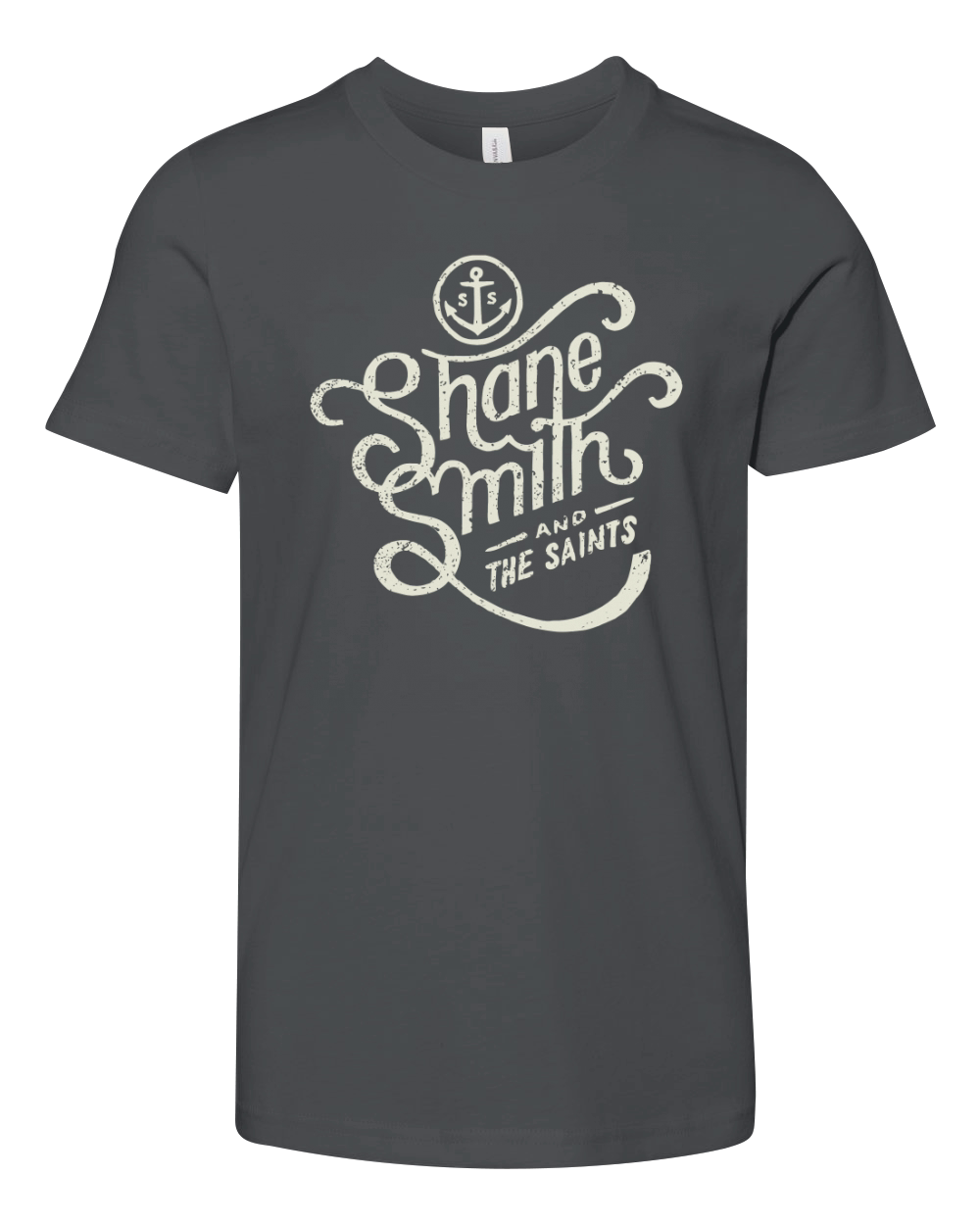 Shane Smith And The Saints Black Cream Crew Youth Unisex Jersey Tee